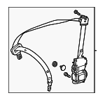 21286086858P19 - Electrical: Retractor Assembly for Mercedes-Benz Image