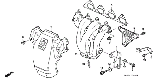 Exhaust Manifold (EX) for 1993 Honda Accord #0