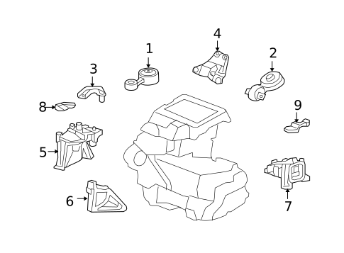 Engine & Trans Mounting for 2009 Acura RDX #0