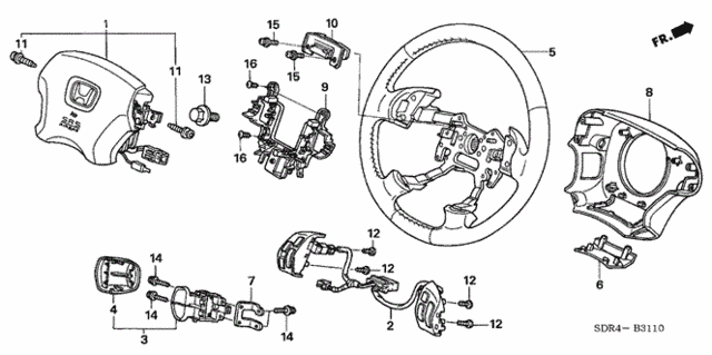 Steering Wheel (SRS) for 2007 Honda Accord #0
