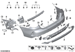 51129850244 - : Bumper Trim Panel, Primed, Rear for BMW Image