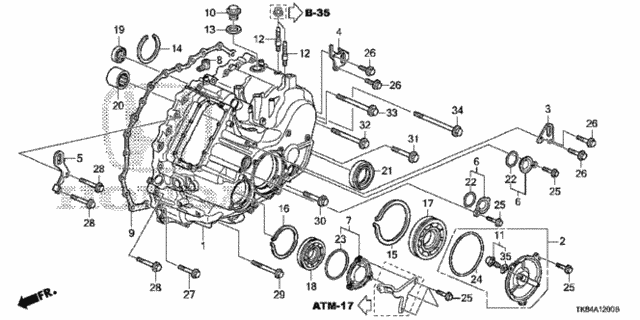 AT Transmission Case (6AT) for 2016 Honda Odyssey #0