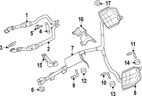 Exhaust Components for 2013 Dodge Charger #1