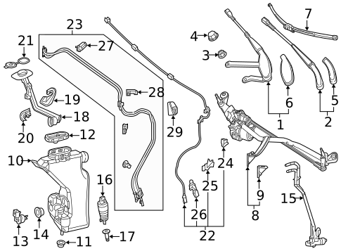 Wiper & Washer Components for 2021 Mercedes-Benz C63 AMG #2