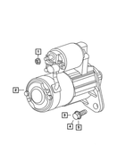 R5033141AB - Electrical: Engine Starter, Remanufactured for Chrysler: PT Cruiser Image