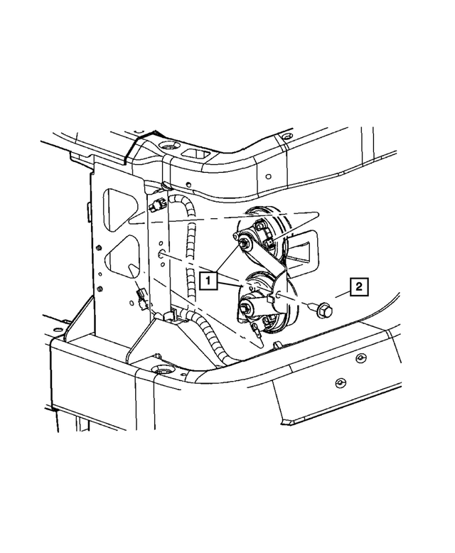 56043326AB - Electrical: Horn And Bracket for Mopar Image image