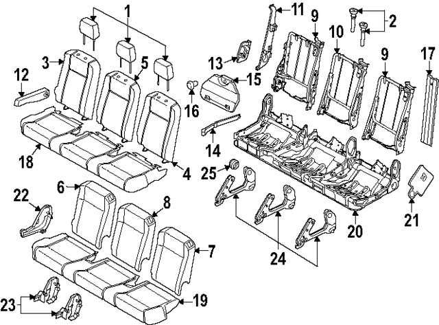 LK4Z6366601LR - Body: Seat Back Cover for Ford Image