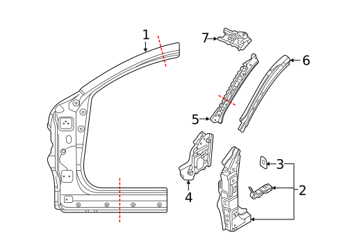 Hinge Pillar for 2017 Mazda CX-9 #0