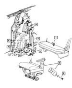 6036773AA - Restraints: Pan Head Screw for Mopar Image