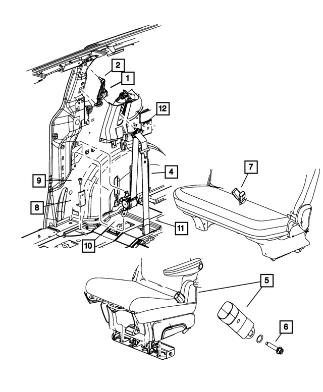 6036773AA - Restraints: Pan Head Screw for Mopar Image