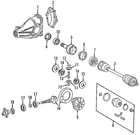 Rear Suspension for 1992 Mercedes-Benz 300TE #3