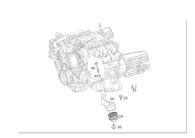 29918970 - Engine Suspension: Fastening Clip for Mercedes-Benz: CL550, CLS550, CLS63 AMG S, E550, E63 AMG, E63 AMG S, GL450, GL550, GL63 AMG, GLE63 AMG, GLE63 AMG S, GLS550, GLS63 AMG, Maybach S550, ML550, ML63 AMG, S500, S550, S63 AMG Image image