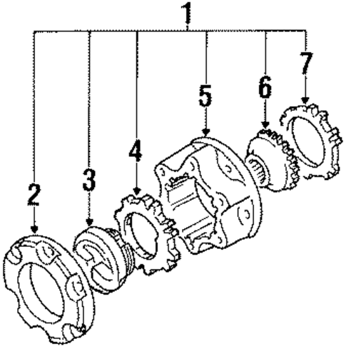 Manual Hub Lock Components for 1988 Isuzu Trooper #0
