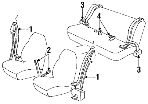 Seat Belt for 1992 Chevrolet Cavalier #0