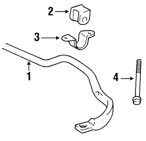 Stabilizer Bar & Components for 1992 Toyota Pickup #1