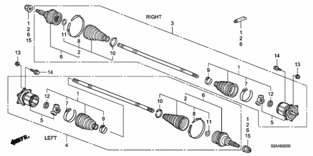 Rear Driveshaft for 2008 Honda S2000 #0