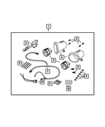 68003364AA - Mopar Accessories - Component Parts: Fog Lamp Bezel, Right Hand for Mopar Image