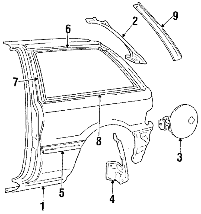 MB593252 - Body: Outer Panel for Mopar Image