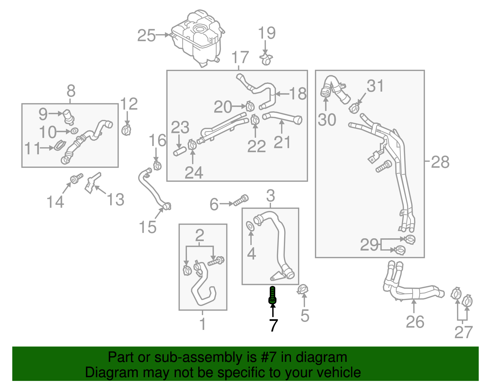 Water Pipe Lower Bolt - Porsche (N-107-002-01)