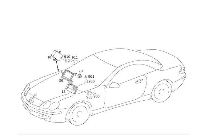 2205401645 - Electrical System: Control Unit for Mercedes-Benz: SL500, SL55 AMG, SL550, SL600, SL63 AMG, SL65 AMG Image image