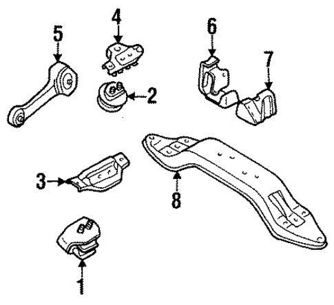 Engine & Trans Mounting for 1996 Subaru Legacy #2