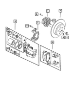 6101782 - Brakes: Push On Round With Teeth Spring Retainer for Mopar Image