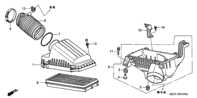 Air Cleaner (-'06) for 2004 Acura TL #0