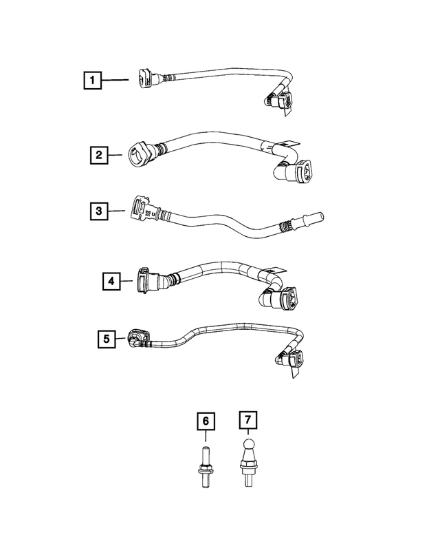 68329331AB - Emission Controls: Fuel Vapor Tube for Mopar Image image