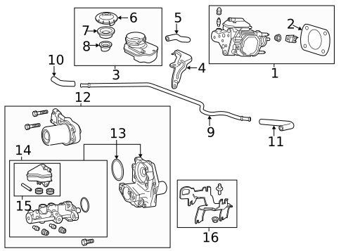 Master Cylinder - Components On Dash Panel for 2014 Honda Accord #0