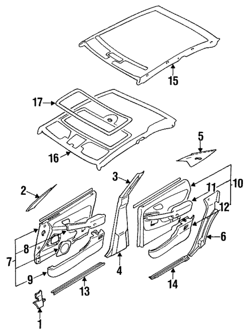 Interior Trim for 1996 Mitsubishi Diamante #0