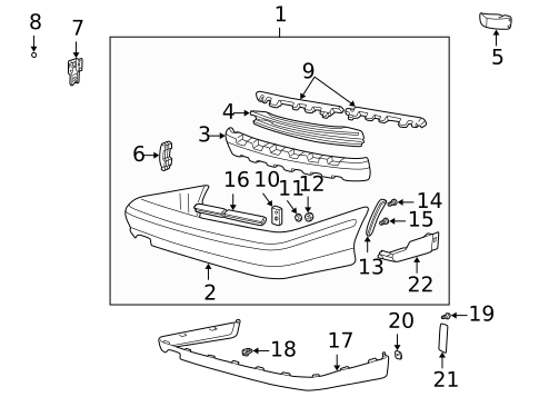 Bumper & Components - Rear for 2003 Saab 9-3 #0