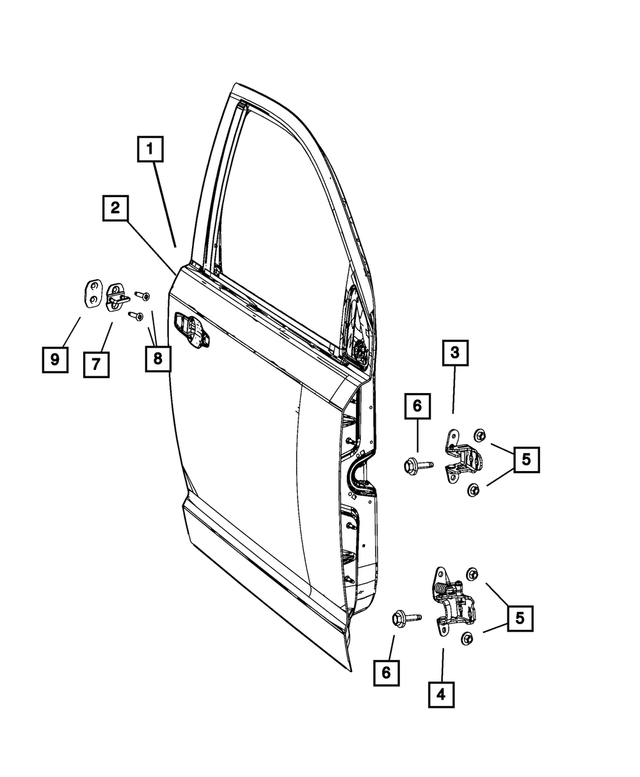 5076745AB - : Front Door Panel, Left for Mopar Image