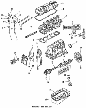 1984-1989 Nissan Cylinder Head Gasket (720 D21 Z24) 11044