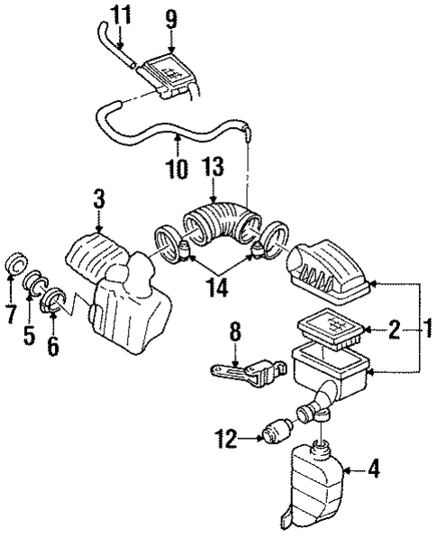 Air Intake for 1995 Buick Skylark #0