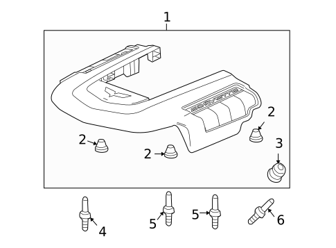 Engine Appearance Cover for 2009 Chevrolet Corvette #1