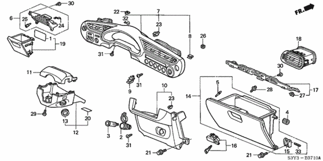 Instrument Panel Garnish for 2001 Honda Insight #0