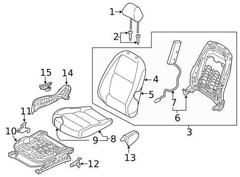 Passenger Seat Components for 2020 Kia Rio #0