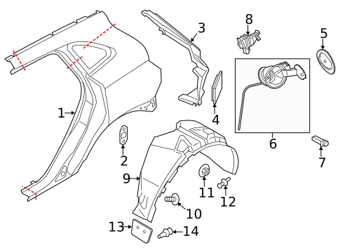 Quarter Panel & Components for 2018 Lincoln MKC #0