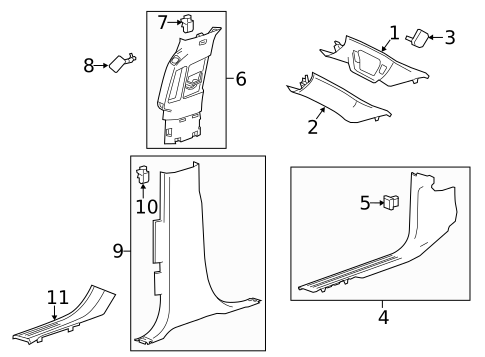 Interior Trim - Pillars for 2020 Cadillac Escalade #0
