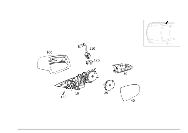 2128100864 - Mirror: Trim for Mercedes-Benz: 250, 300S, B Electric Drive, B250e, C250, C300, C350, C63 AMG, CL550, CL600, CL63 AMG, CL65 AMG, CLA250, CLS400, CLS550, CLS63 AMG, CLS63 AMG S, E250, E350, E400, E550, E63 AMG, E63 AMG S, GLA250, GLK250, GLK350, S350, S400, S500, S550, S600, S63 AMG Image