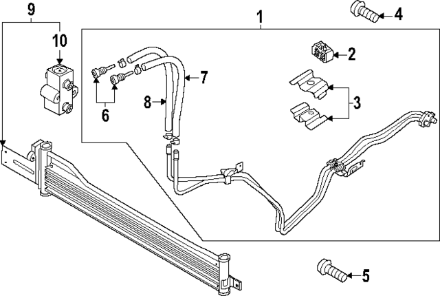 25421T6500 - : Automatic Transmission Oil Cooler Hose for Hyundai Image
