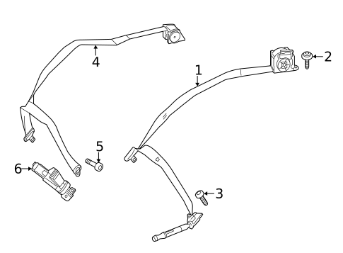Rear Seat Belts for 2019 Mercedes-Benz S 560 #2