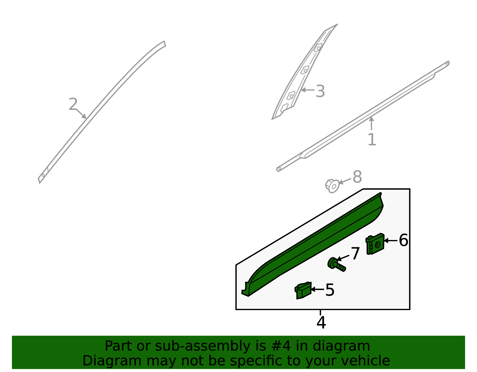 2019-2023 Hyundai Santa Fe Side Molding 87722-S2200 | OEM