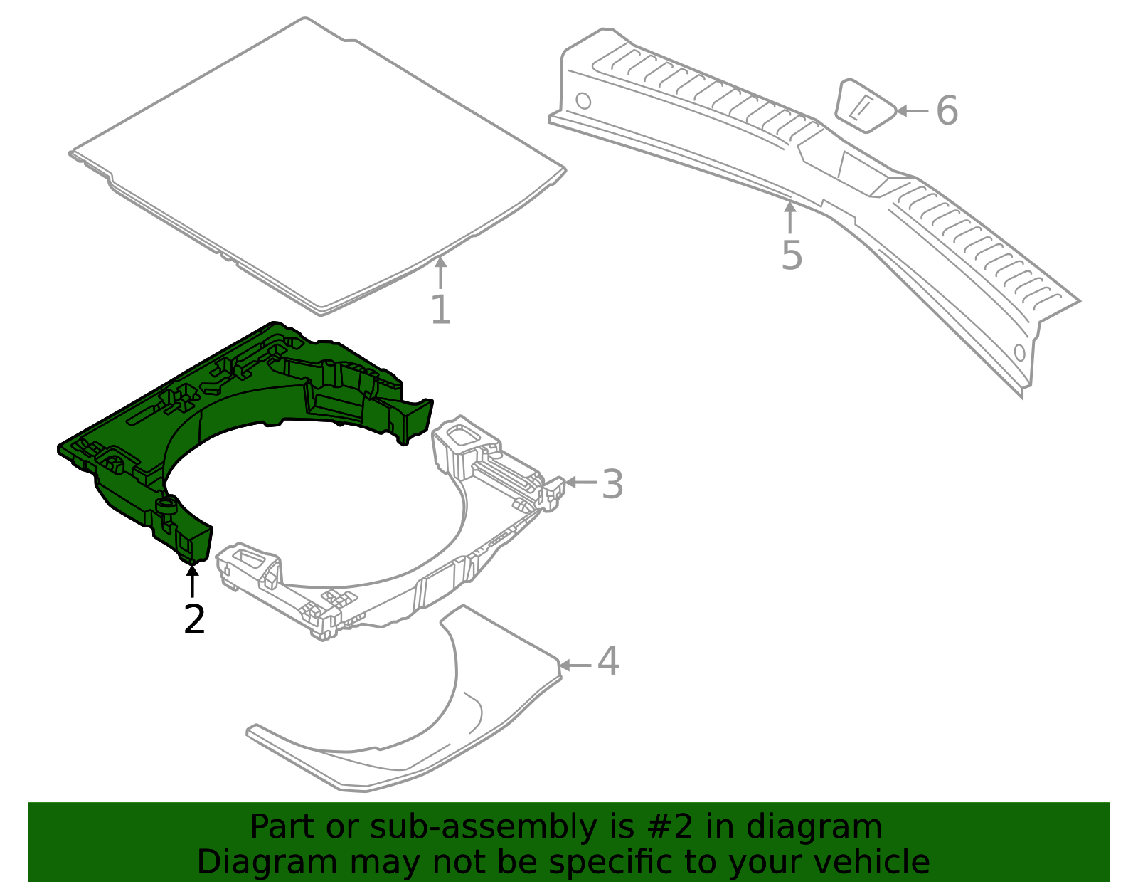 2025 Mazda CX-50 Spare Tire Compartment Bracket VC68-68-8MX | OEM