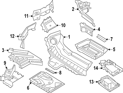 Floor & Rails for 2024 Porsche Cayenne #0