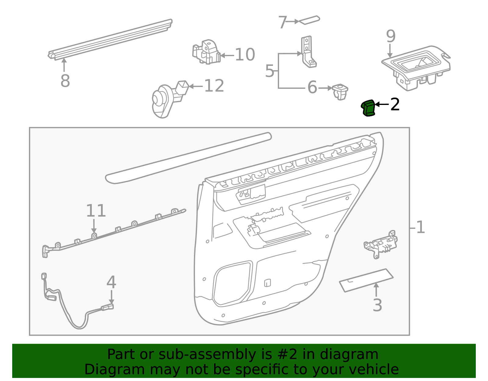 OEM 2022-2026 Toyota Sunshade Hook Part # 65988-0C020 | Modern