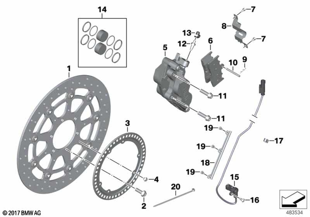 34528523479 - Brakes: Sensor Ring - Z=48 for BMW-Motorrad Image
