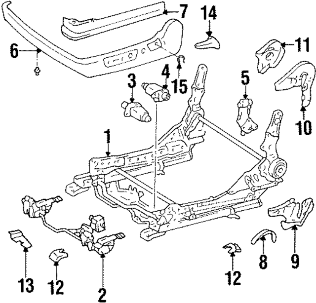 7213724020G0 - : Seat Track Cover Cap for Lexus Image