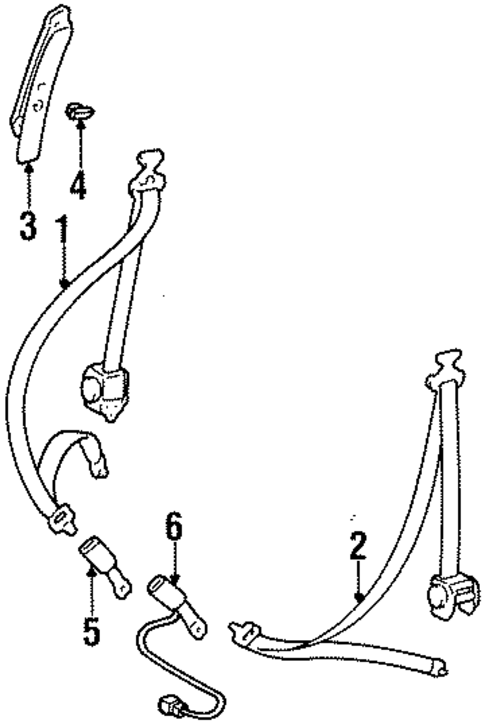 Front Seat Belts for 1997 Toyota Tercel #0