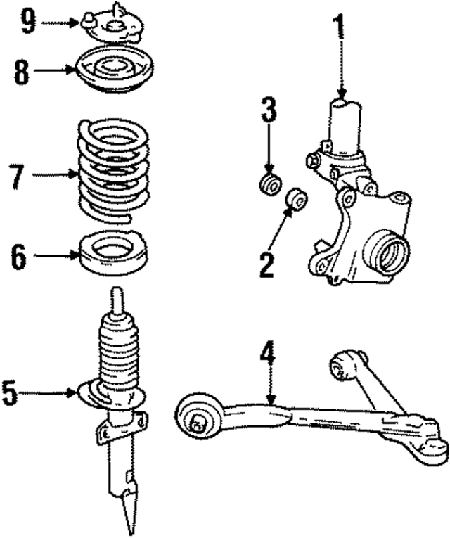 MEOE9 - Suspension: Knuckle for Ford Image